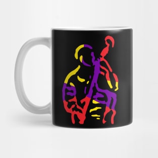 Colorful Abstract Paint Brush Bass Musician Mug
